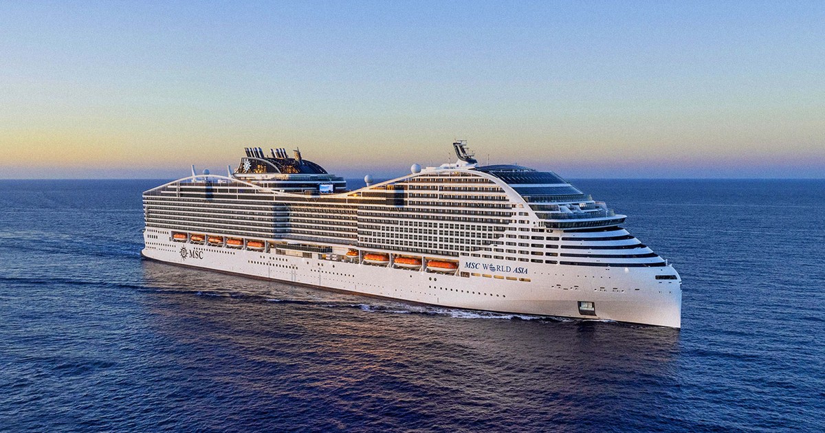 Rendu officiel du paquebot MSC World Asia en mer